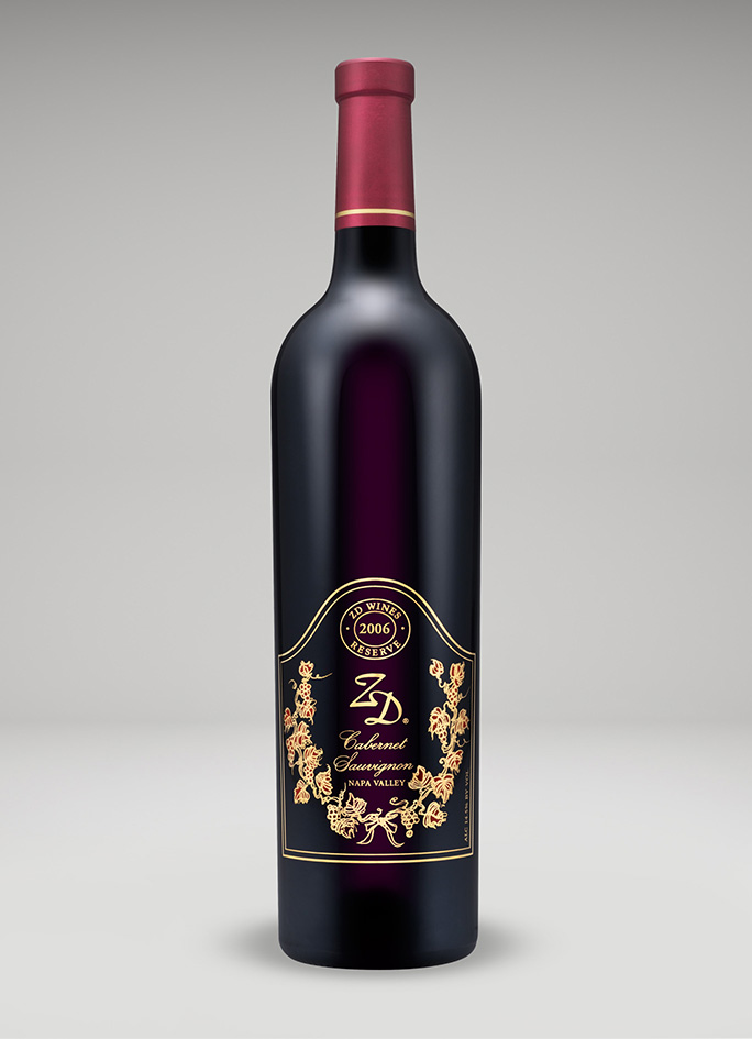 A bottle of 2006 ZD Reserve Cabernet Sauvignon, Napa Valley