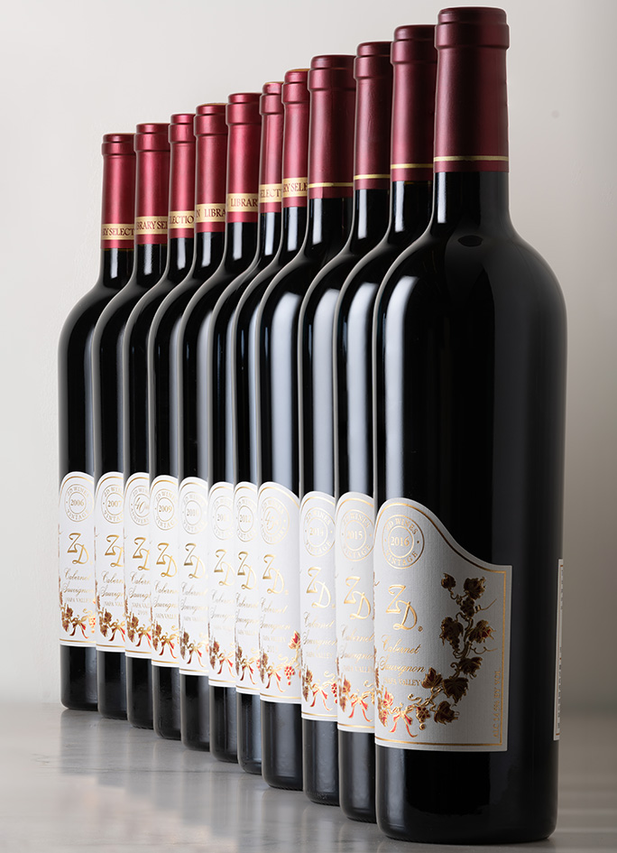 A vertical of 12 bottles of ZD Cabernet Sauvignon, 2006-2017