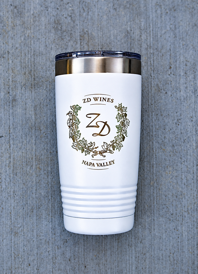 A ZD-logoed coffee traveler