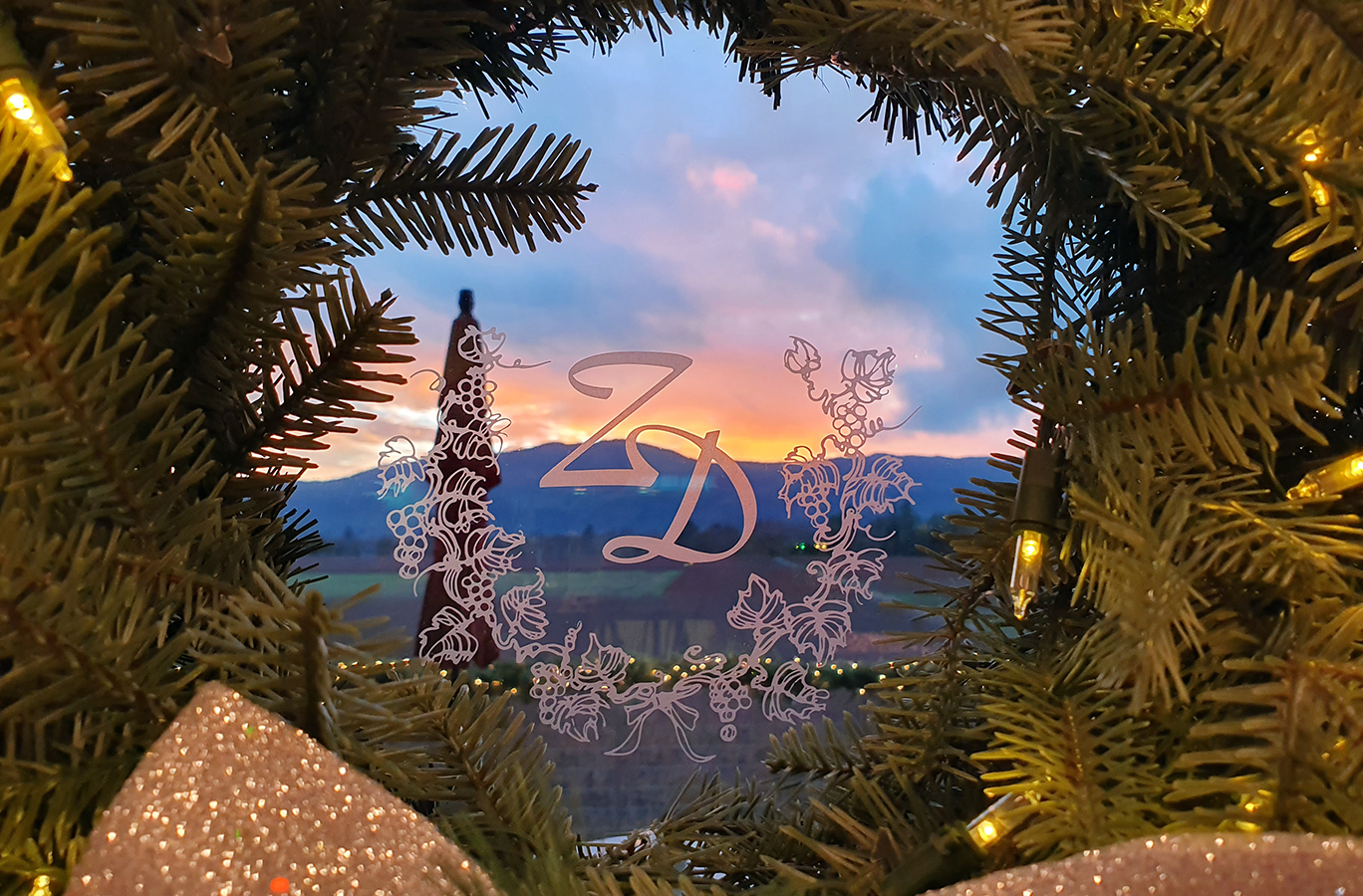 The ZD logo over a sunset.