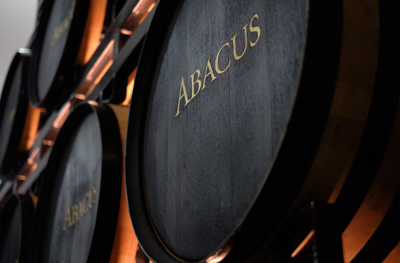 Looking close up at the Abacus solera barrels