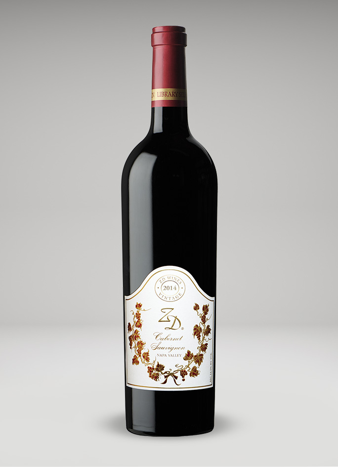 A bottle of 2014 ZD Cabernet Sauvignon, Napa Valley