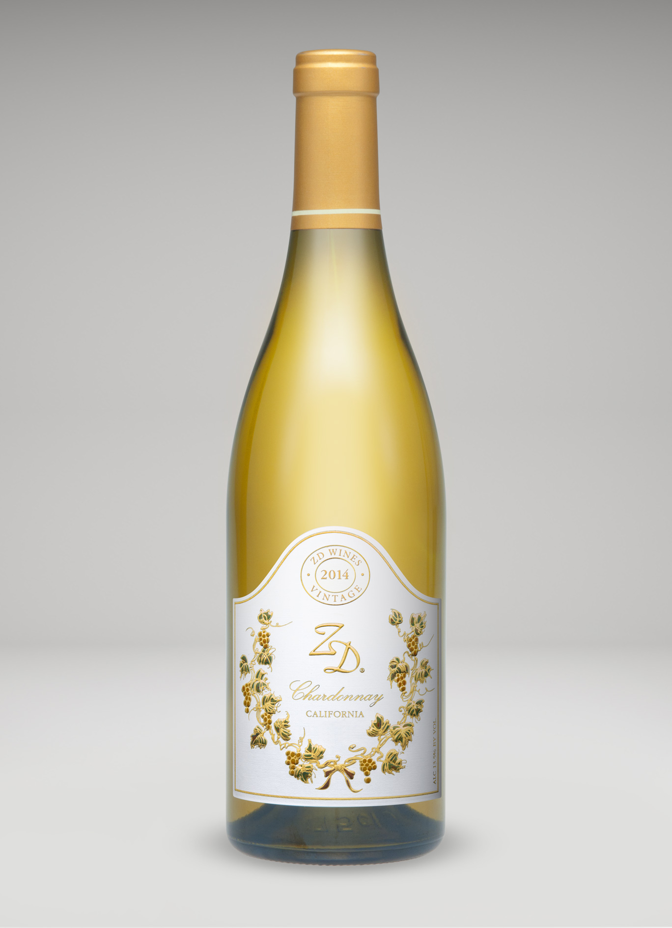 A bottle of 2014 ZD Chardonnay