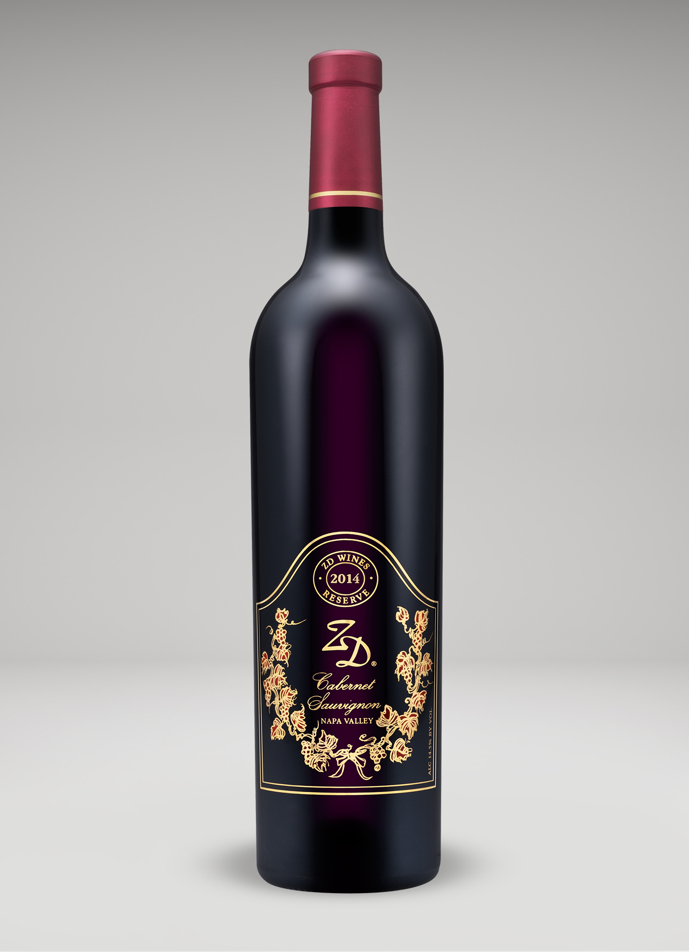 A bottle of 2014 ZD Reserve Cabernet Sauvignon