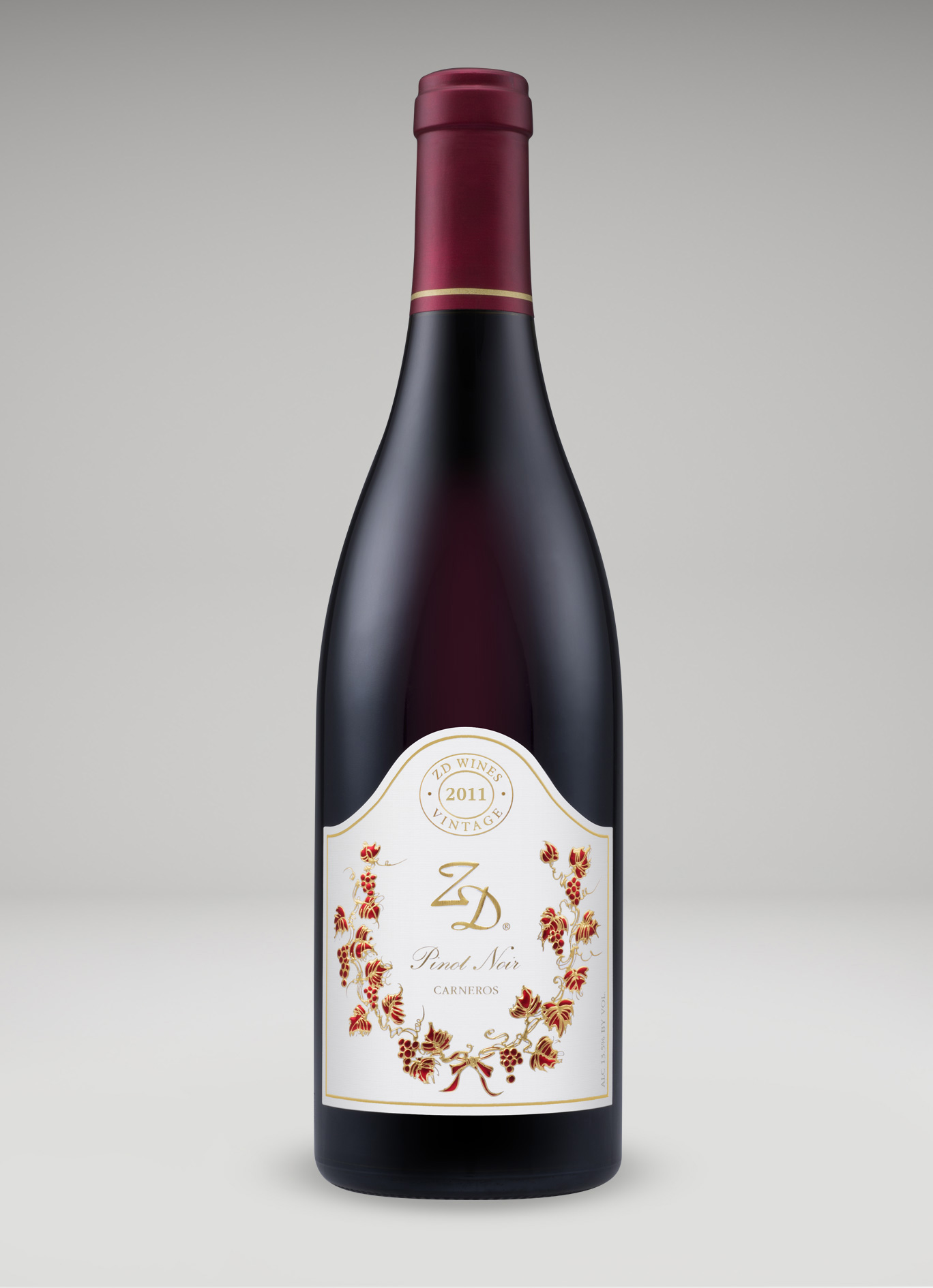 A bottle of 2011 ZD Pinot Noir, Carneros