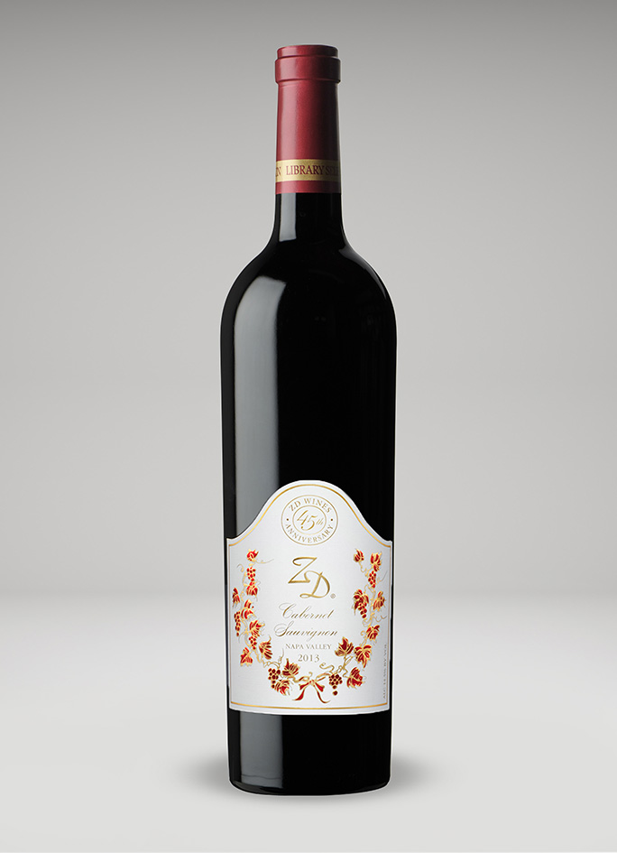 A bottle of 2013 ZD Cabernet Sauvignon, Napa Valley