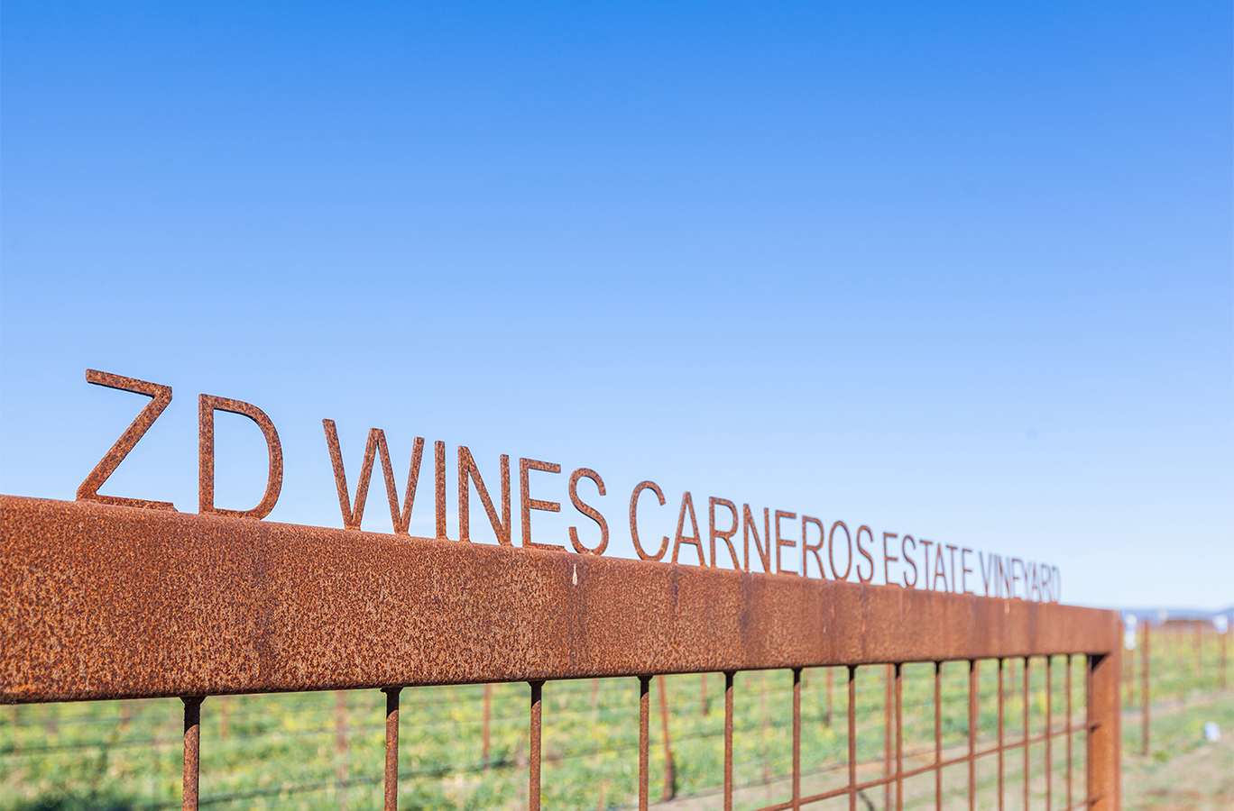 The gate at the entrace to ZD's Carneros Estate