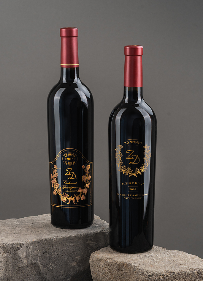 One bottle each of ZD 2015 and 2016 Reserve Cabernet Sauvignon